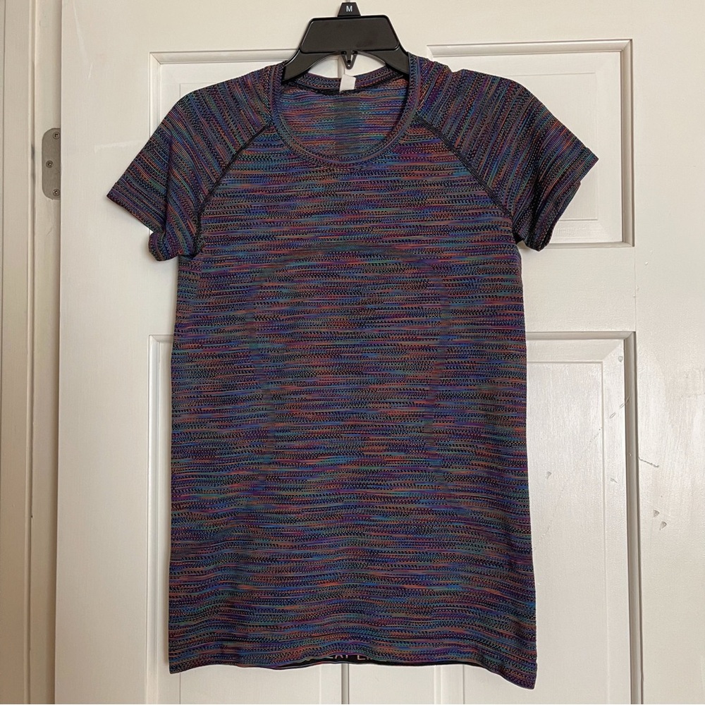 RARE Lululemon Swiftly Tech 2.0 Short Sleeve Rainbow, Sz 8
